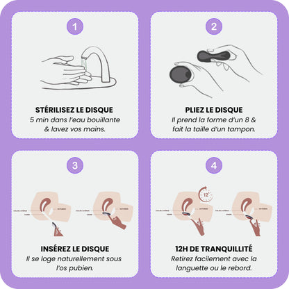 MenstruDisc™ — Disque Menstruel avec Languette
